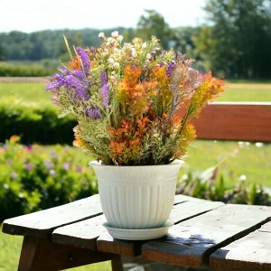 Горшок для цветов с поддоном Виноград, D19, 1,6 л , цвет мята