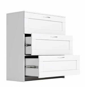 СИРИУС Комод с 3 ящиками, белый. 95х78х41см