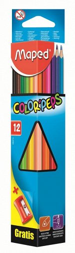 Карандаши MAPED 183213 COLOR&#039;PEPS 12 цветов + точилка