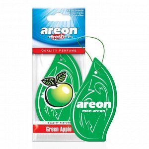 AREON Ароматизаторы для авто "REFRESHMENT"  (10/120/360) Зеленое яблоко  NEW