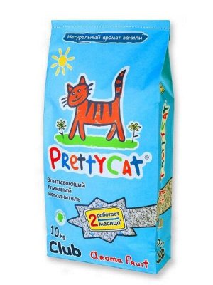 Наполнитель PrettyCat  впитывающий глиняный "Aroma Fruit" с део-кристаллами 10 кг