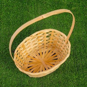 Набор корзин плетёных, бамбук, 3 шт., натуральный цвет, средние