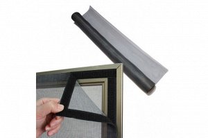 Сетка москитная на окно с самоклеющейся лентой (130х150см, цвет черный)