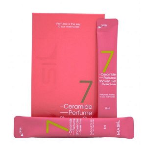 Masil 7 Ceramide Perfume Shower Gel Sweet Love Парфюмированный гель для душа с тонким ароматом ириса 8 мл*1 шт