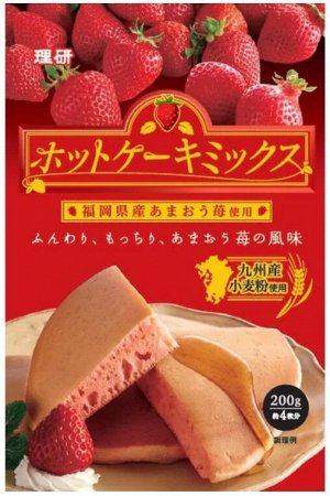 Riken Nosan Amaou Strawberry Hot Cake Mix - смесь для приготовления клубничных панкейков