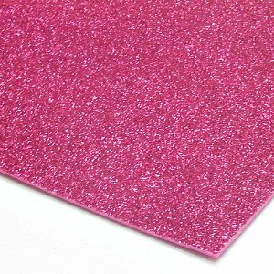 Фоамиран с глиттером А4 ярко-розовый 1 лист