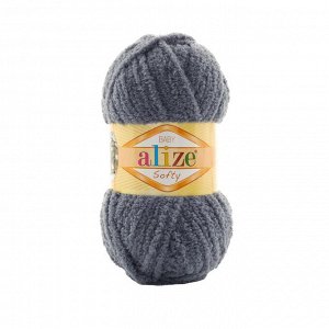 Пряжа Alize Softy Ализе Софти №87 серый