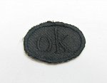 Лейбл клеевой &quot;OK&quot; овал 29х21 мм черный