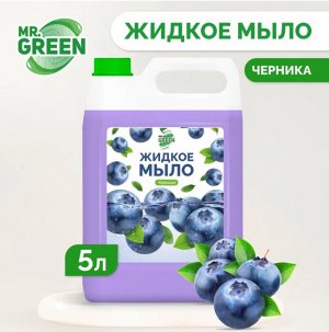 Жидкое мыло ПНД "Mr.Green" черника 5л, шт