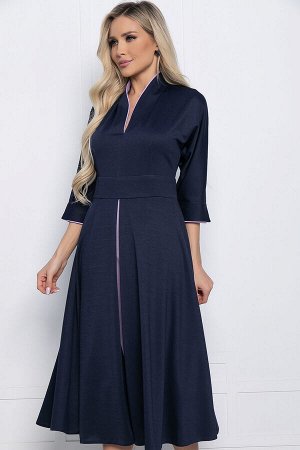 Платье Леди удача (темно-синее) П10026