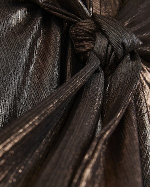 Платье мини с длинными рукавами и узлом спереди