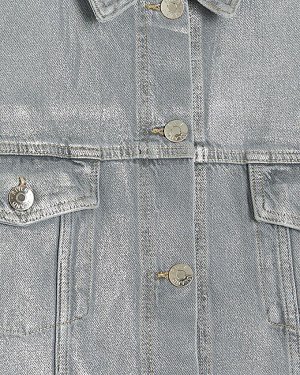 Серая куртка-дальнобойщик с джинсовым покрытием