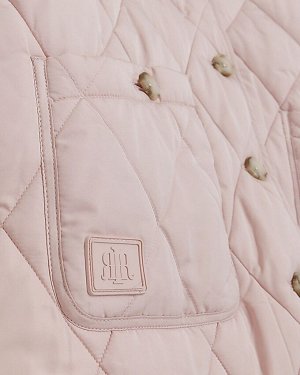 Розовая утепленная куртка с воротником из искусственного меха