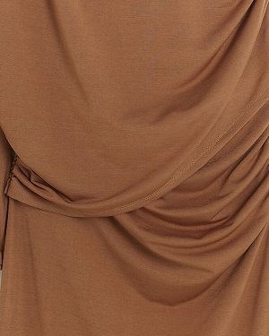 Облегающее платье миди на одно плечо Rust