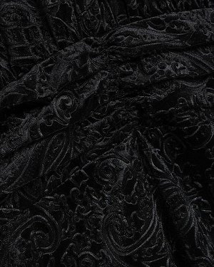 Черное облегающее платье мини из бархата с пейсли