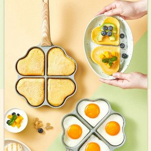 Сковорода с антипригарным покрытием  "Завтрак" (4 яйца, сердечки)