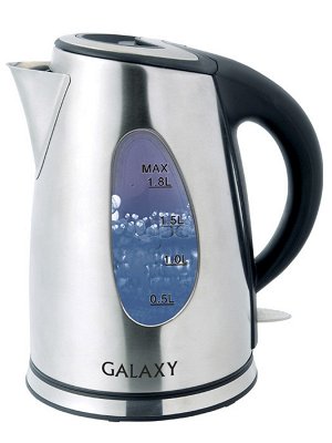 Чайник Galaxy GL 0310 (12шт) Чайник электрический 2200 Вт, объем 1,8л, скрытый нагревательный элемент, металлический корпус, съемный фильтр, автоотключение при закипании и отсутствии воды, шкала уровн