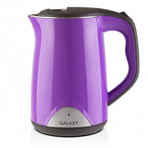 Чайник Galaxy GL 0301 ФИОЛЕТОВЫЙ (6шт) Чайник электрический 2000 Вт, объем 1,5л, скрытый нагревательный элемент, двойная стенка из нержавеющей стали 18/10 и пищевого пластика, автоотключение при закип