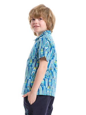 Рубашка (98-122см) UD 7928-1(2) синий surf