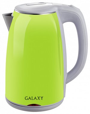 Чайник Galaxy GL 0307 ЗЕЛЕНЫЙ (6шт) Чайник электрический 2000Вт, объем 1,7л, скрытый нагревательный элемент, двойная стенка из нержавеющей стали 18/10 и пищевого пластика, автоотключение при закипании