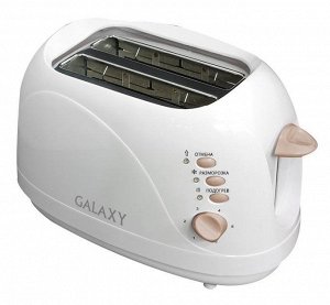 Тостер Galaxy GL 2904 (6шт) Тостер 800 Вт, теплоизолированный корпус, регулятор времени приготовления, съемный поддон для крошек, автоматическое центрирование  тостов, отсек для хранения шнура питания