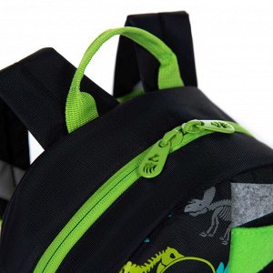 Рюкзак для дошкольников, для мальчика, черный, динозавр