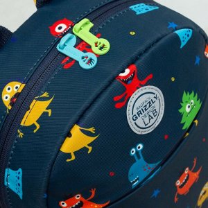 Рюкзак детский дошкольный с одним отделением, для мальчика, синий, монстры