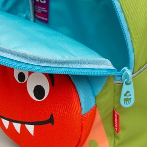 Рюкзак детский дошкольный GRIZZLY с одним отделением, для мальчика, зеленый, динозавр