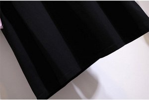 Женский костюм (футболка + штаны, цвет черный)