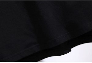 Женское повседневное платье, цвет черный, с принтом
