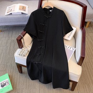 Женское платье в японском стиле, цвет черный