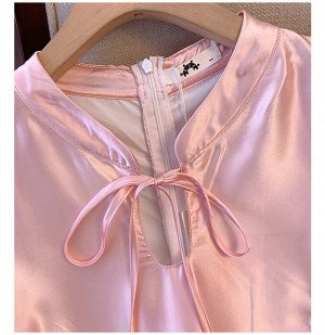 Женское платье, цвет розовый/голубой