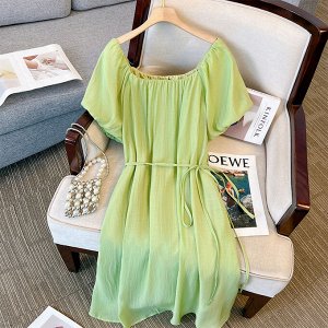 Женское платье, цвет зеленый