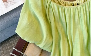 Женское платье, цвет зеленый