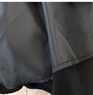 Женский костюм (укороченный пиджак + юбка миди, цвет черный/белый)