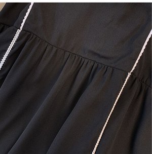 Женский костюм (блуза, цвет бежевый + сарафан, цвет черный)