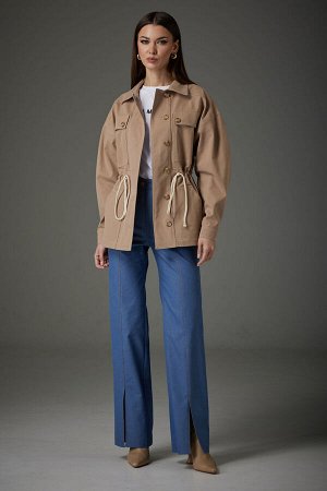 Ветровка Ветровка N.O.W. 1393 
Состав: ПЭ-26%; Спандекс-2%; Хлопок-72%;
Сезон: Весна
Рост: 170

Жакет без подкладки, резной. Горловина оформлена стояче-отложным воротником с отрезной стойкой. Рукав д