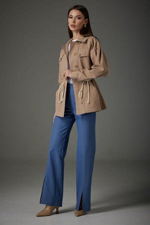Ветровка Ветровка N.O.W. 1393 
Состав: ПЭ-26%; Спандекс-2%; Хлопок-72%;
Сезон: Весна
Рост: 170

Жакет без подкладки, резной. Горловина оформлена стояче-отложным воротником с отрезной стойкой. Рукав д
