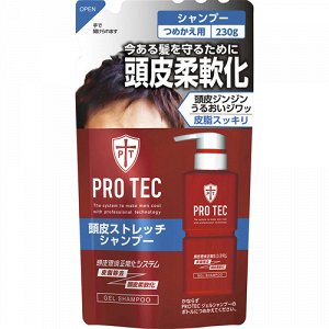 Мужской увлажняющий шампунь-гель "Pro Tec" с легким охлаждающим эффектом (мягкая упаковка 230 гр)