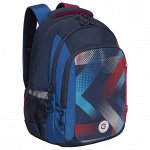 Рюкзак школьный с карманом для ноутбука 13&quot;, анатомической спинкой, для мальчика синий красный