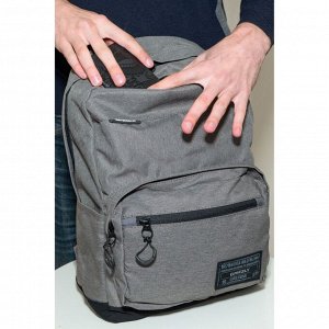 Классический мужской городской рюкзак: легкий, практичный, вместительный, для мальчика, для подростка, подростку, серый
