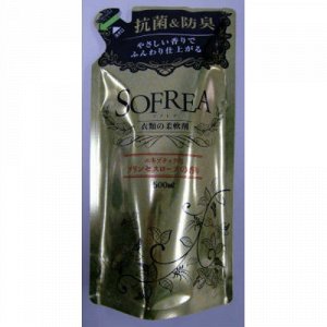 Кондиционер для белья "Sofrea" с антибактериальным эффектом с благородным ароматом роскошной розы 500 мл