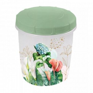 Банка, 0,5 л, для храниения продуктов, круглая, пластик, ГАРМОНИЯ