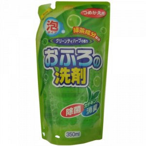 Пенящееся чистящее средство для ванны Rocket Soap - зеленый чай и травы, сменная упаковка 350 мл.