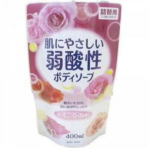 Мягкое мыло для тела ROCKET SOAP слабощелочное, с ароматом розы 400 мл.