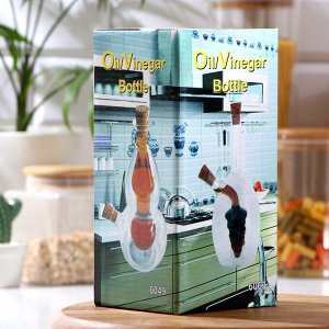 Бутылка стеклянная для соусов и масла 2 в 1 «Фьюжн. Спираль», 450/50 мл, 11,5*9*17,5 см