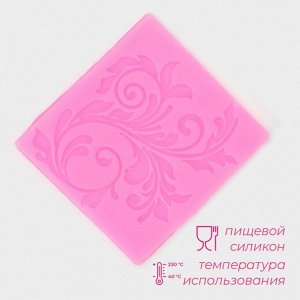 Молд Доляна «Вензель», силикон, 6x5,5 см, цвет розовый