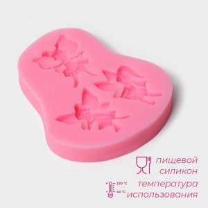 Молд Доляна «Феи», силикон, 7,5x7x1 см, цвет розовый
