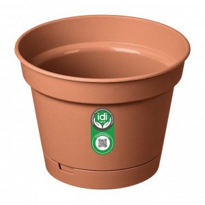 Горшок для цветов, 1,2 л, d 150 мм, с поддоном, терракотовый, MINT
