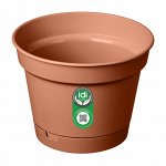 Горшок для цветов, 2,3 л, d 185 мм, с поддоном, терракотовый, MINT